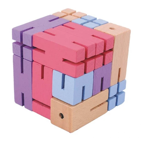 Logic game 3D jigsaw puzzle Purple figurine