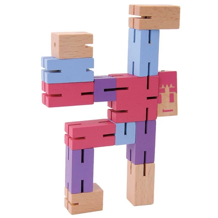 Logic game 3D jigsaw puzzle Purple figurine