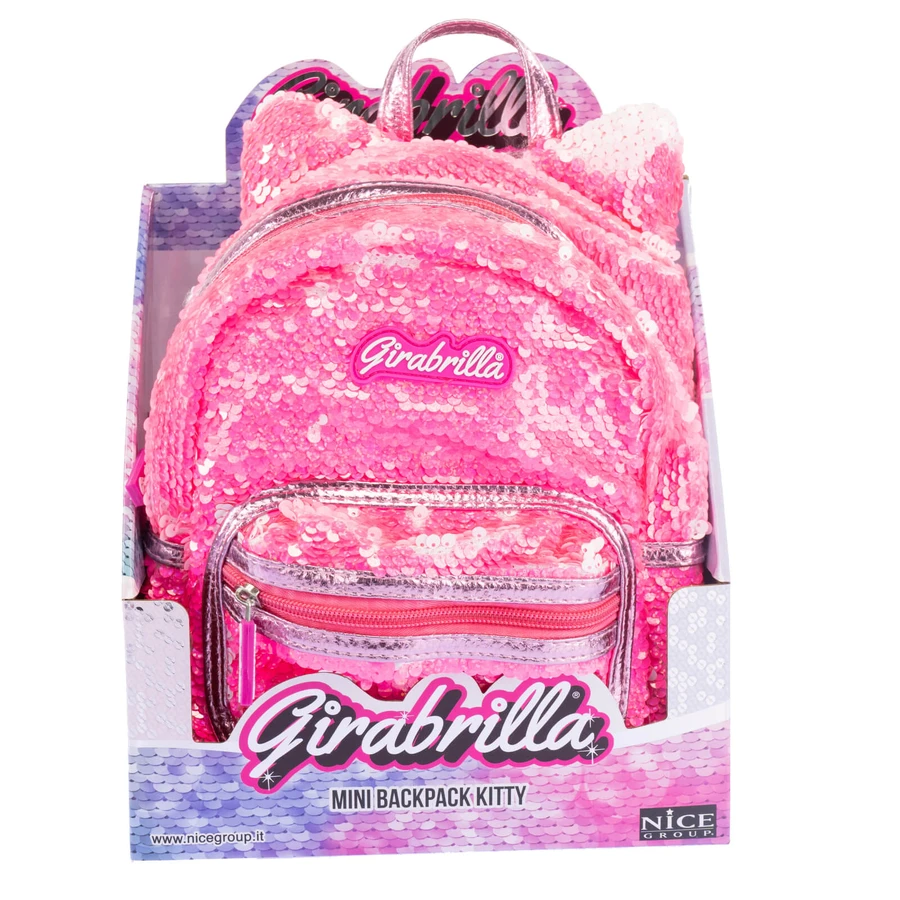 Rucsac mini Girabrilla Kitty – model Pisicuță cu paiete reversibile