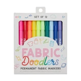 Crayons de couleur permanents pour textiles Fabric Doodlers - Lot de 12