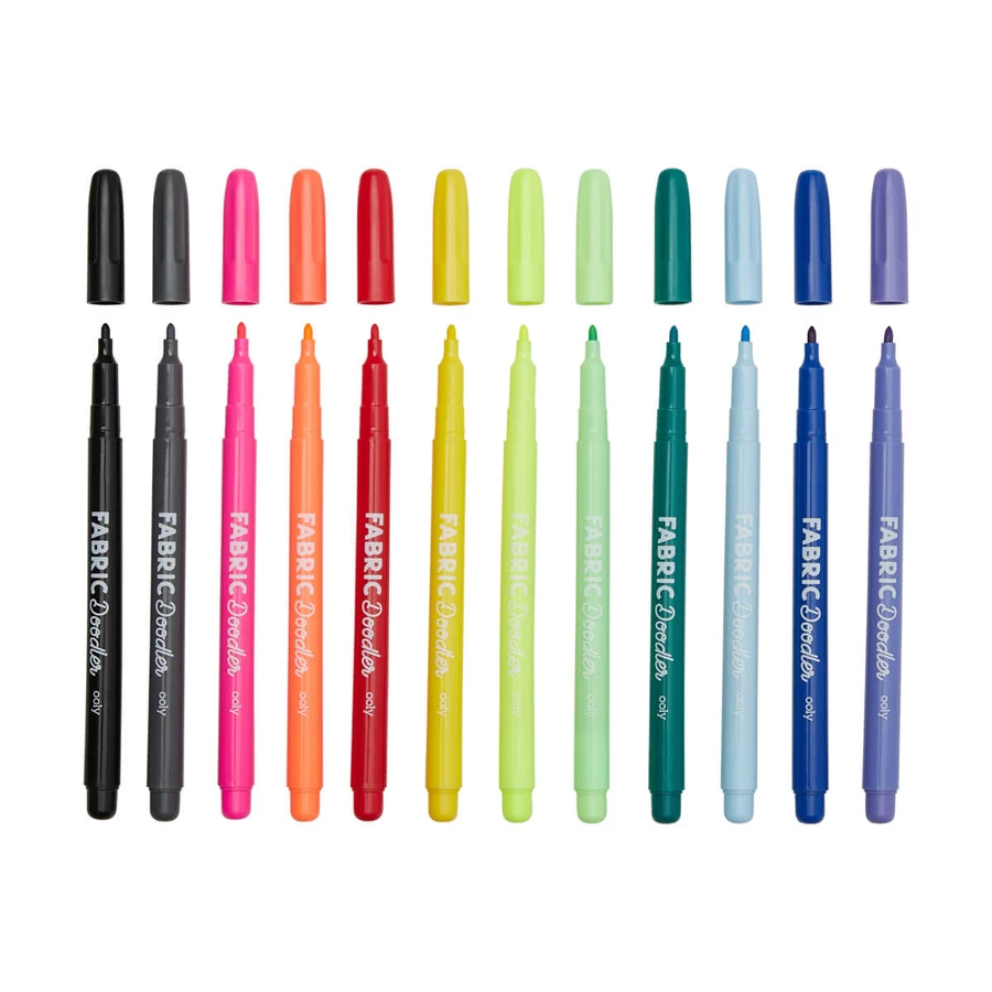 Pastelli tessili permanenti Fabric Doodlers - Set di 12 pezzi