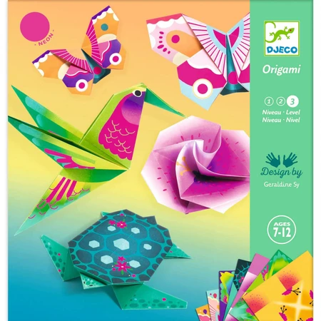 Origami Djeco, exotische dieren en bloemen