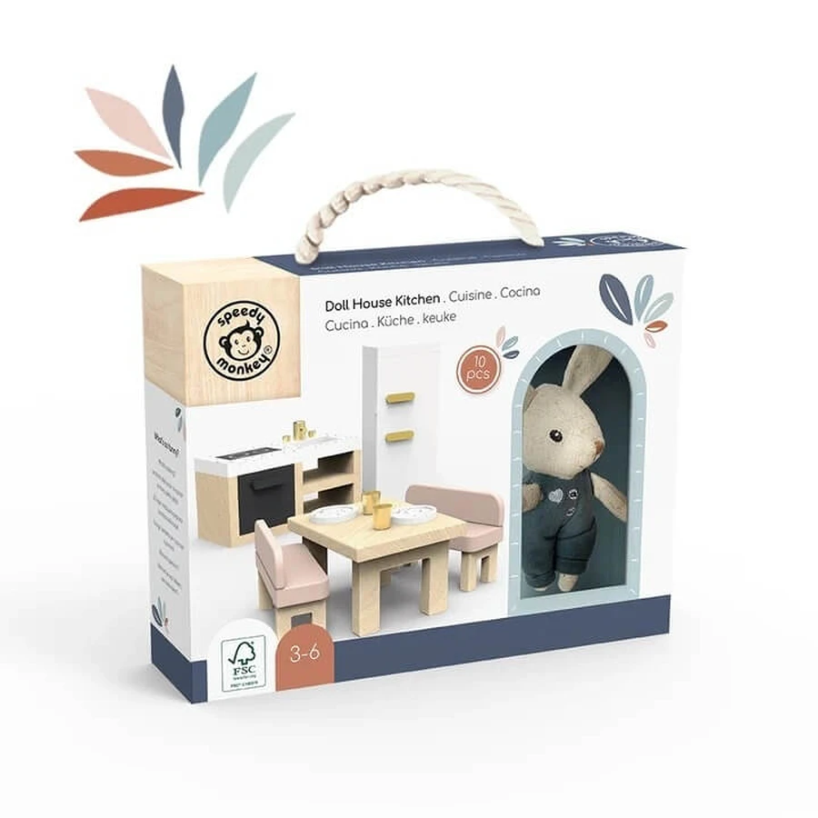 Küchenmöbel-Set für Puppenhaus, Speedy Monkey