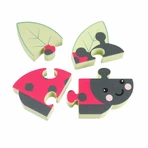 Houten mini 3D lieveheersbeestje puzzel, Orange Tree Toys
