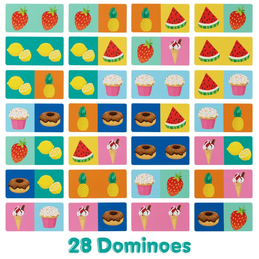 Dominoes with Boppi Pictures, 28 pieces, Food