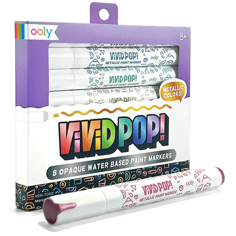 Vivid Pop! Buntstifte - 8er-Set, metallisch