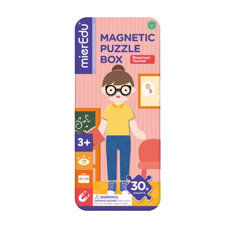 Magnetische puzzel in metalen doos, bijpassend en associatiespel - Opvoeders