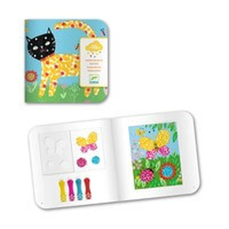 Set creativ Djeco, Bebe deseneaza cu buline