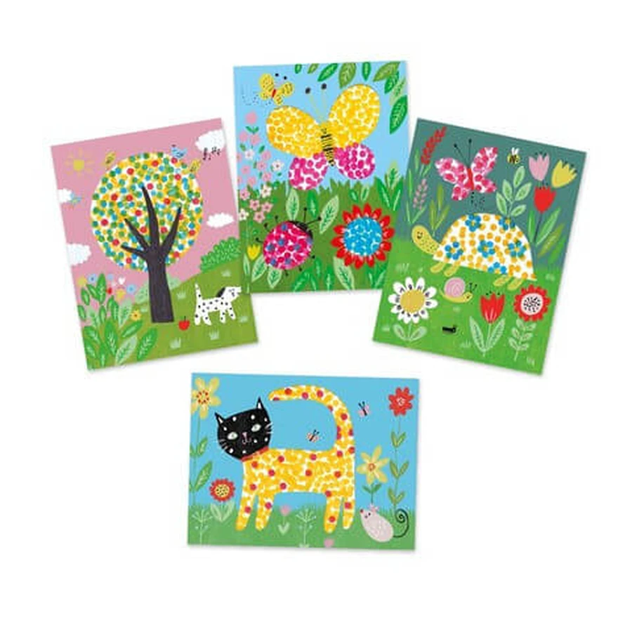 Set creativ Djeco, Bebe deseneaza cu buline