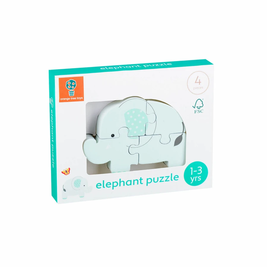 Houten olifantenpuzzel, Oranjeboom Speelgoed