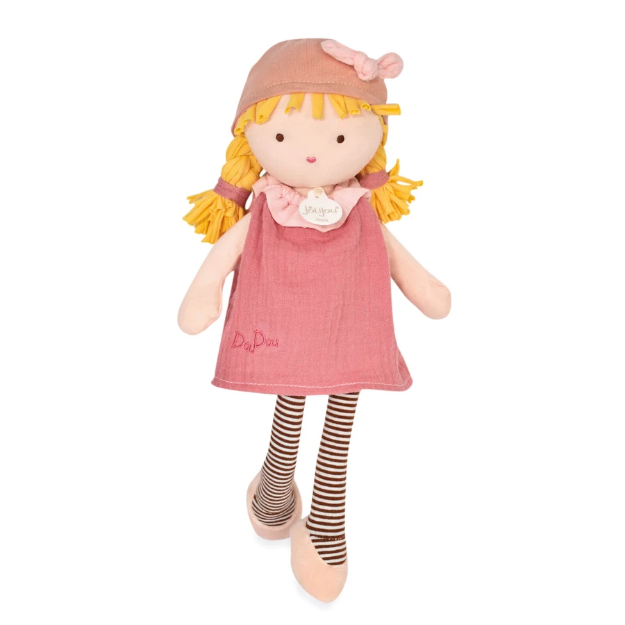 Papusa Eva, 30 cm, material textil, roz