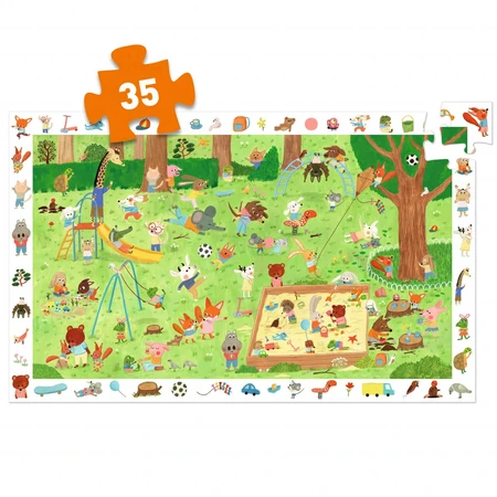 Układanka obserwacyjna Little Friends Garden, Djeco: ceny i cechy