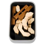 Logic game IQ in bamboo wood in metal box-321