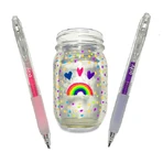 Lot de 6 stylos gel néon multi-surfaces - Couleurs vibrantes