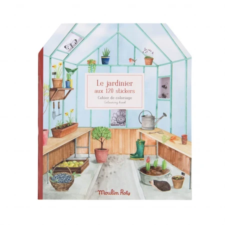 Coloring book with stickers Gardener's Book, Moulin Roty
