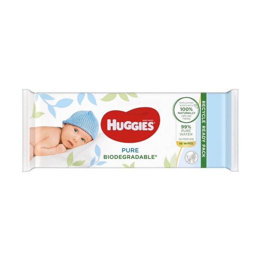 Huggies Pure Biologisch abbaubare Servietten 56 Stück