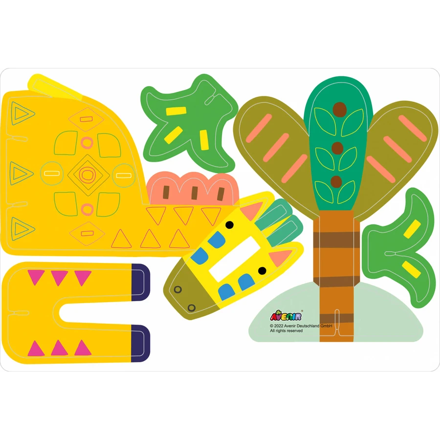 Stick'N'Play creatief spel met 3D scènes en herpositioneerbare stickers - Safari Dieren