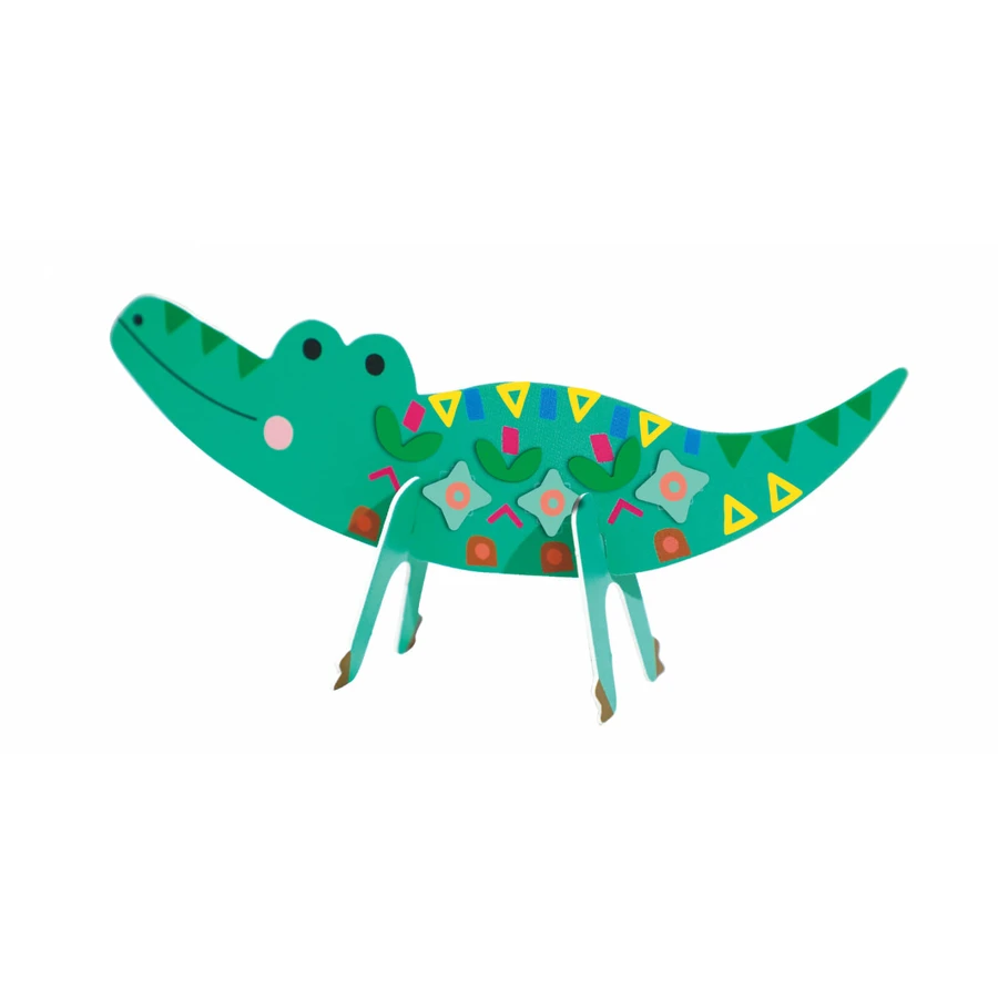 Stick'N'Play creatief spel met 3D scènes en herpositioneerbare stickers - Safari Dieren