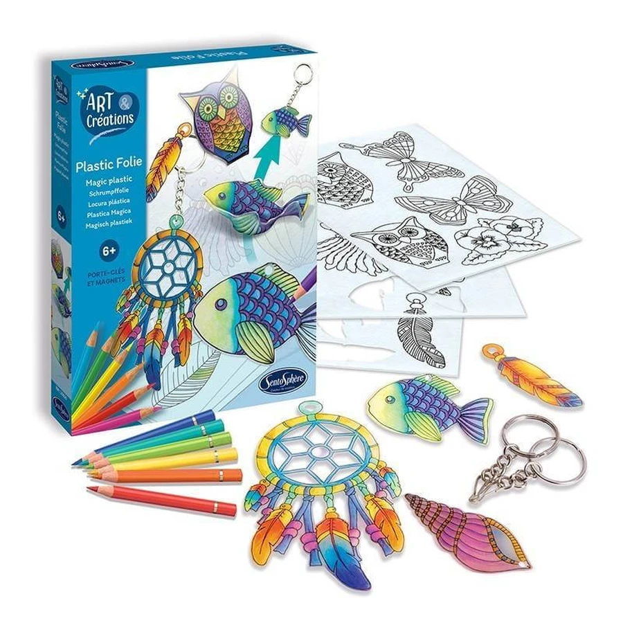 Creative plastic magic kit - Keyrings and magnets