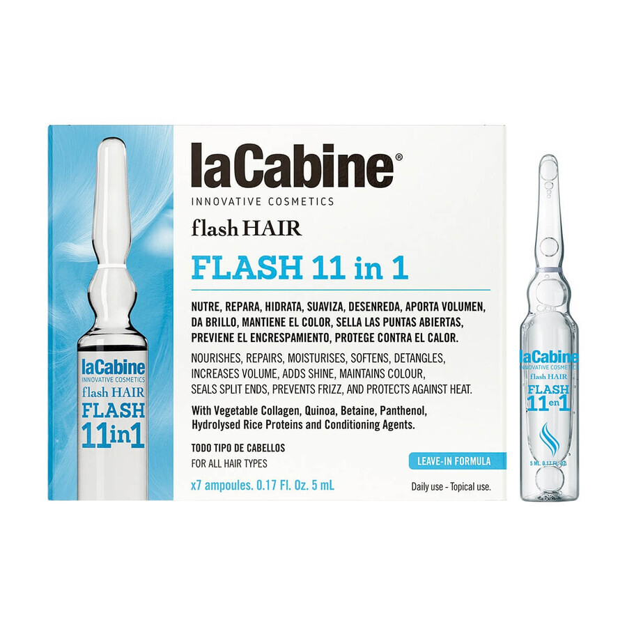 LA CABINE - FH 11 in 1 FLASH HAIR flacons voor haar 7X5 ml