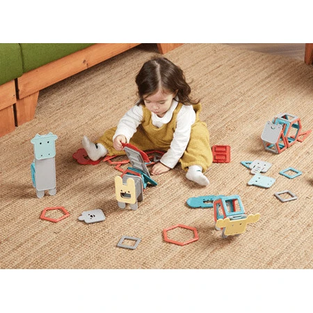 Set magnetic de construit- Magformers Animale, 40 piese
