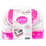 Lunch box Girabrilla – cutie termică matlasată cu paiete reversibile și interior impermeabil