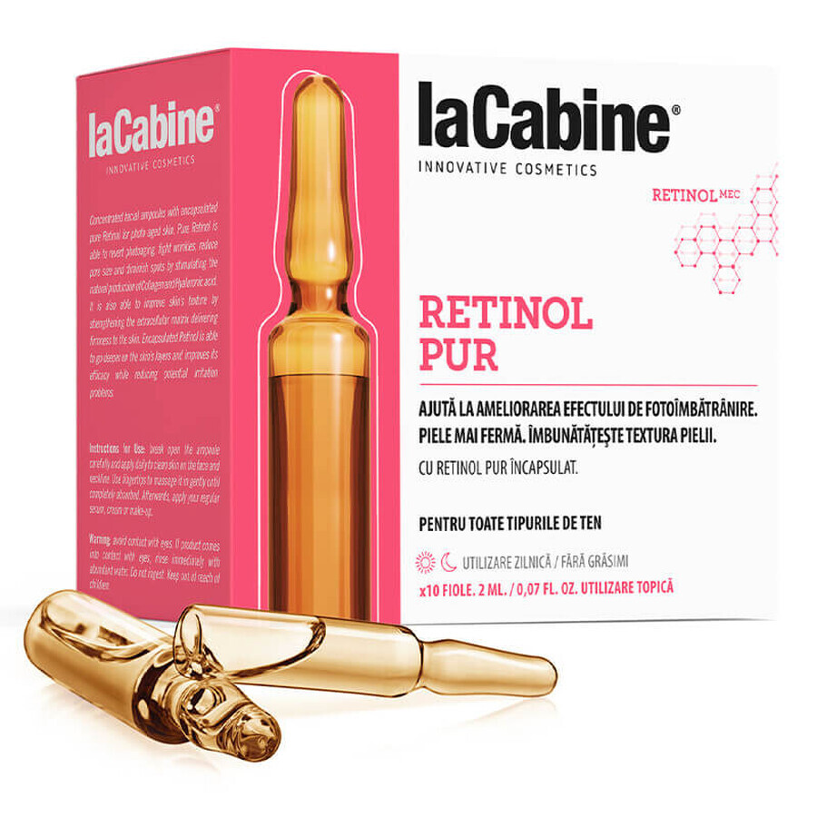 LA CABINE - PURE RETINOL fiole pentru ten 10 x 2 ml