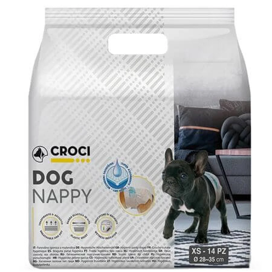 Couche pour chiens, XS (28-35 cm), 14 pièces, Couche pour chiens, XS (28-35 cm), 14 pièces, Croci