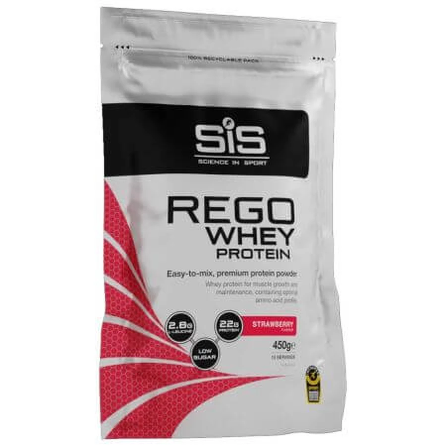 Białko serwatkowe o smaku truskawkowym Sis Rego Whey Protein, 450 g, Science In Sport: ceny i cechy