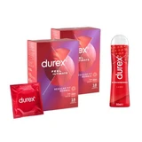 Verpakking Prezervative Feel Intimate, 2x18 stuks + Aardbeien Glijmiddel, 50 ml, Durex
