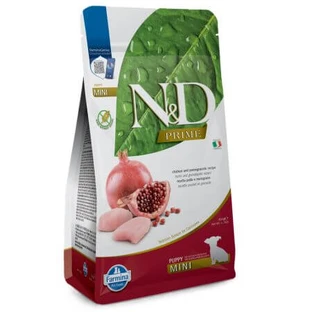 Croquettes au poulet et à la grenade pour chiens N&D Prime Puppy Mini, 800 g, Farmina