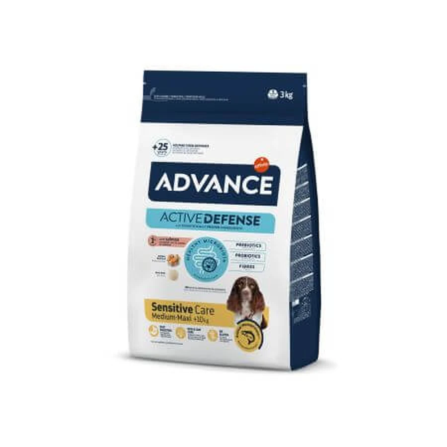 Cibo secco con salmone e riso per cani Sensitive Care Active Defense, 3 kg, Advance Veterinary Diets