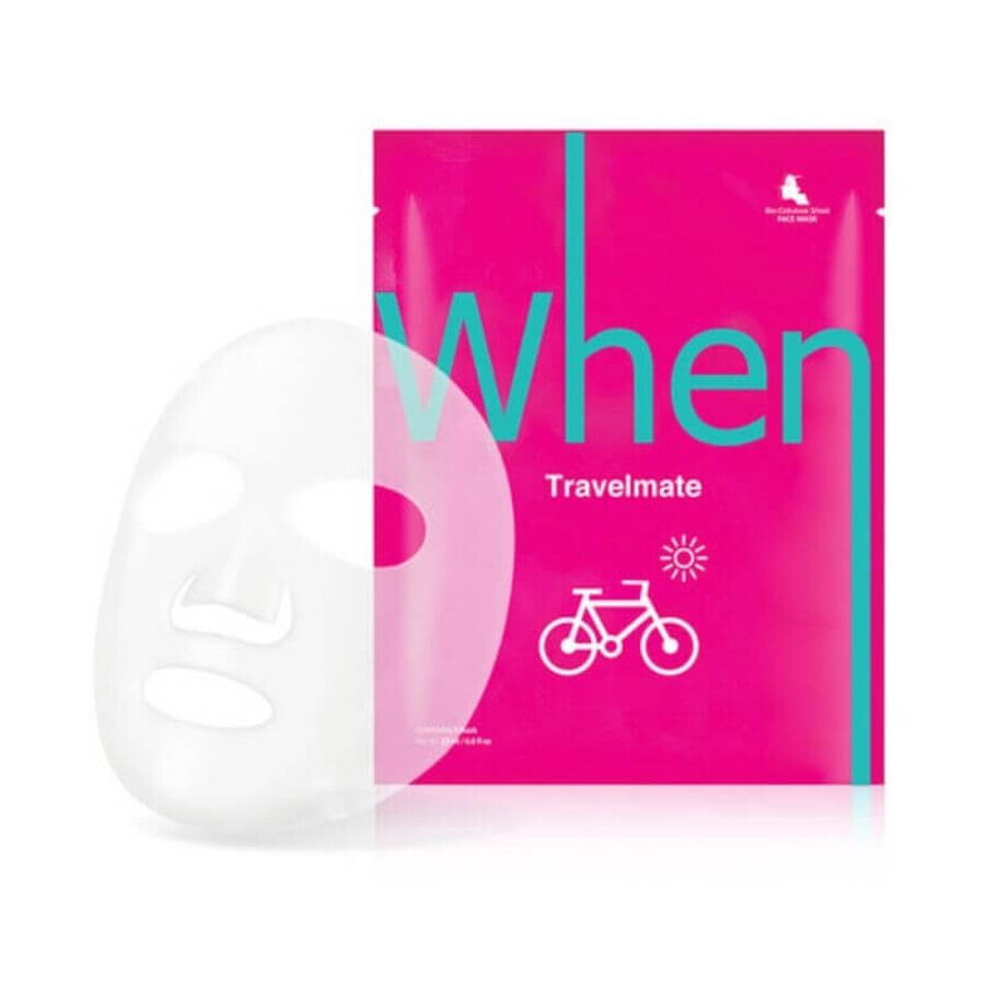 Hyaluronzuur en kamille masker, Travelmate x 23g, Wanneer