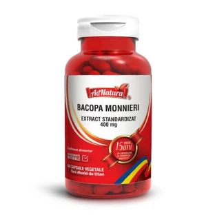Bacopa monnieri, 400 mg, 60 cápsulas, AdNatura
