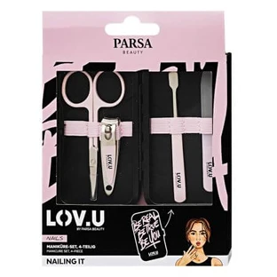 Manicureset Lov.U, 4 stuks, Parsa