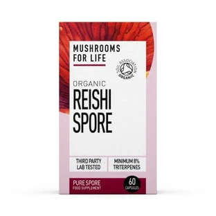 Organic Reishi Spore, 800 mg, 60 capsules, MushroomsForLife