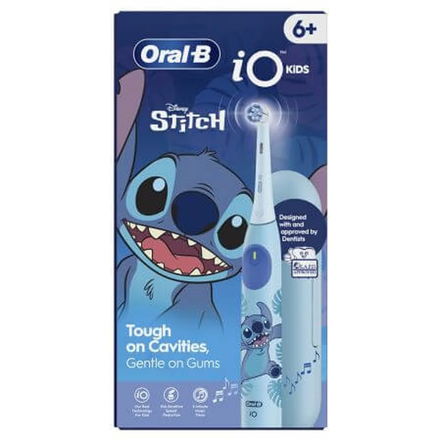 Electric toothbrush for ages 6+ iO Kids Disney Stitch, 1 piece, Oral-B