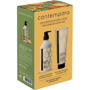 Set Sampon hidratant pentru par uscat 500 ml + Masca hidratanta pentru par uscat 350 ml, Contempora