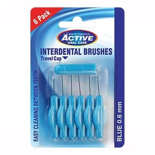 Cepillos interdentales 0,6mm, Cuidado Bucal Activo, 6 piezas, Fórmulas de Belleza