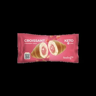 Aardbei-eiwit croissant, 50 g, FeelingOK