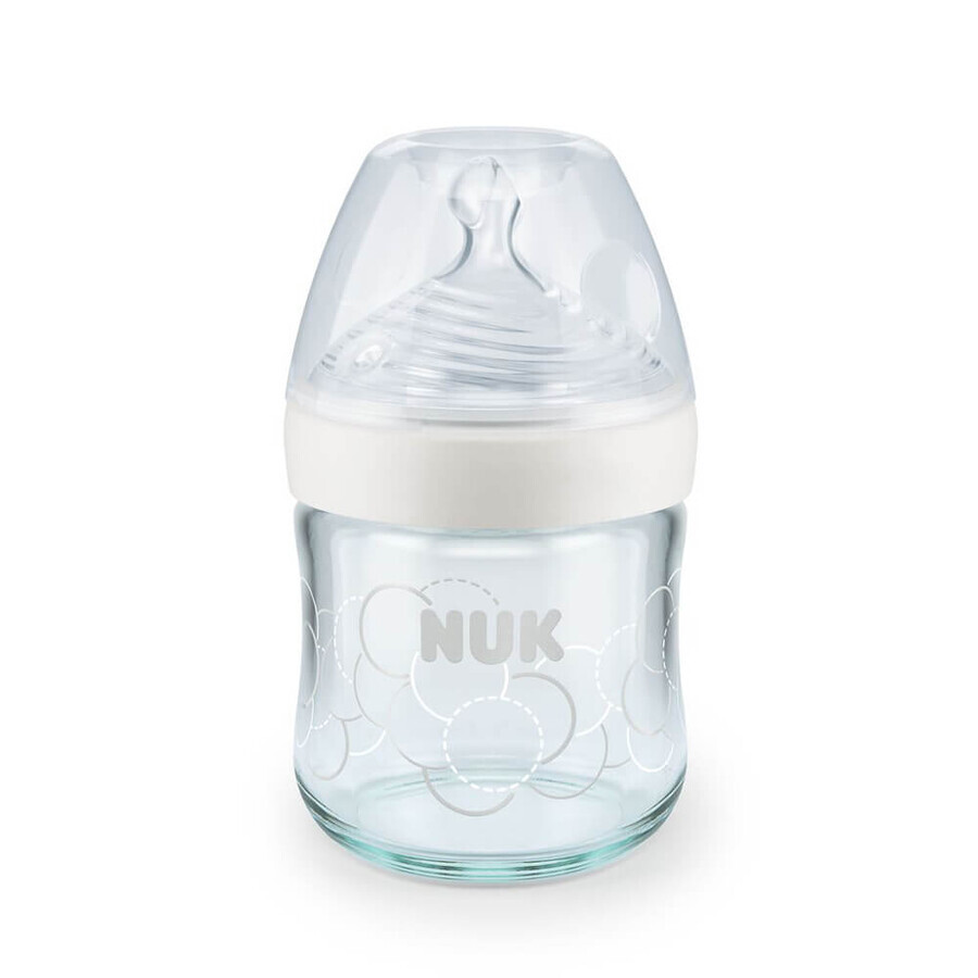 Nuk NS Fles Fles x 120ml + siliconen speen soft orif S asort.