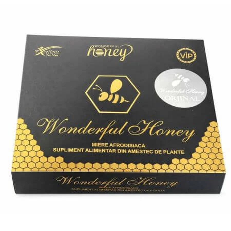 Miere afrodisiaca, 12 plicuri x 12 g, Wonderful Honey