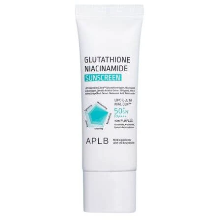 Gezichtscrème SPF 50+ PA++++ met Glutathion en Niacinamide, 40 ml, Aplb