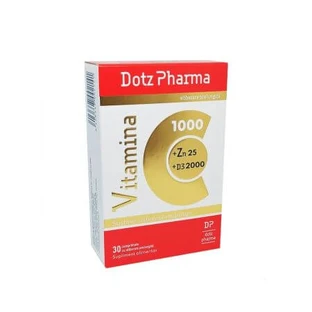 Vitamina C 1000 mg Zn 25 mg D3 2000 IU, 30 comprimidos de liberación prolongada, Dotz Pharma