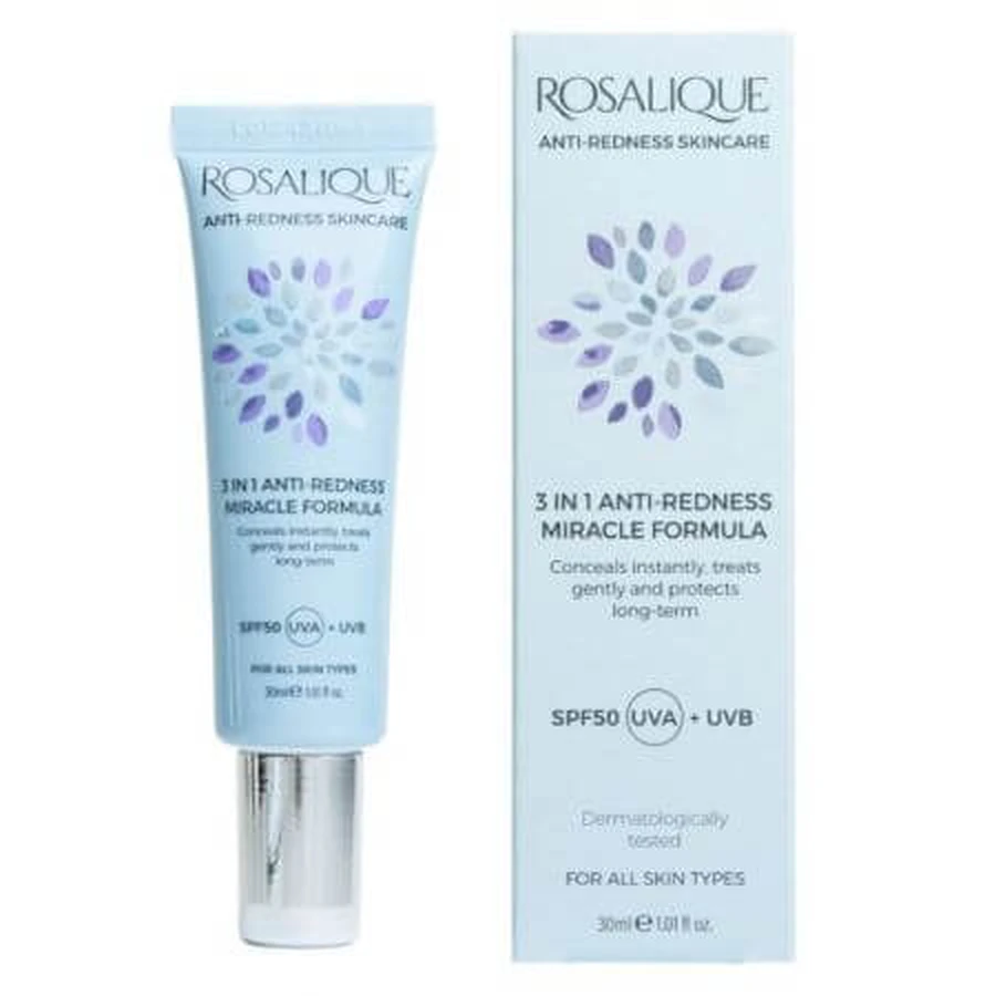 Rosalique Podkład przeciw zaczerwienieniom z filtrem SPF 50, 30 ml, Rosalique: ceny i cechy