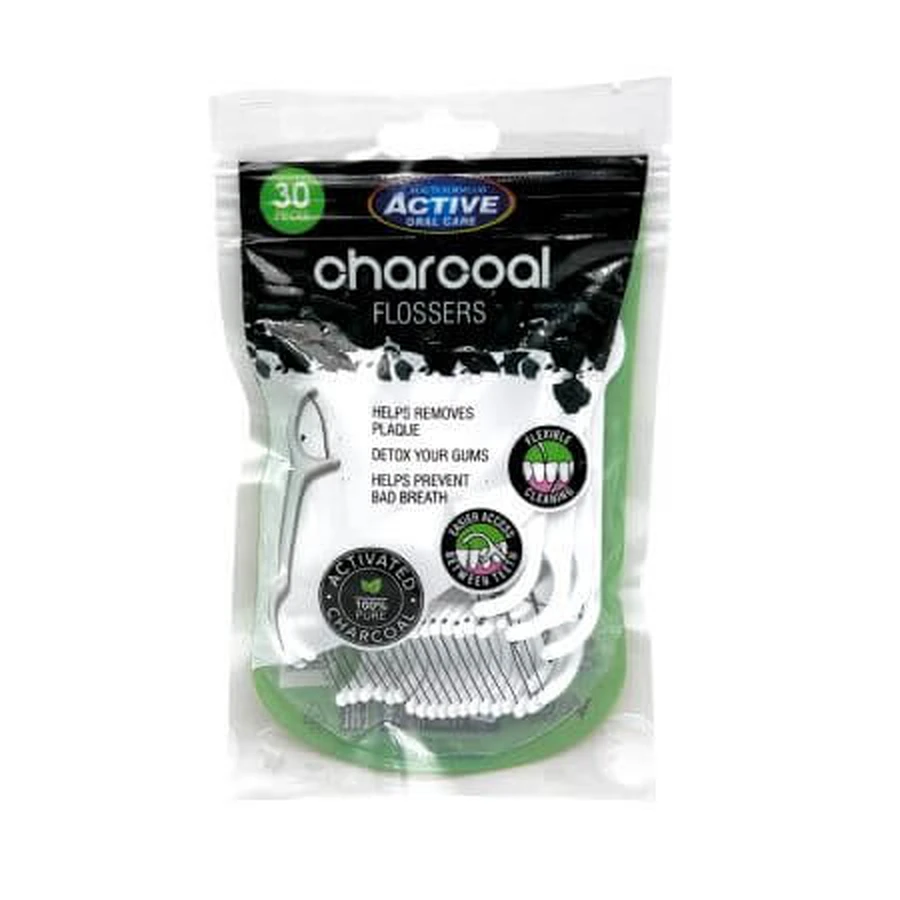 Interdental-Zahnseide aus Carbon, Aktive Mundpflege, 30 Stück, Beauty Formulas
