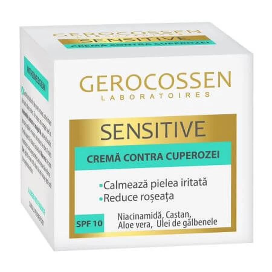 Krem przeciw naczynkom SPF 10 Sensitive, 50 ml, Gerocossen: ceny i cechy