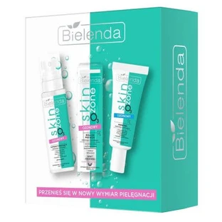 Gel-crème oxygénant et hydratant à l'ozone, 50 ml + Roll-on pour les yeux, 15 ml + Lotion tonique à l'ozone, 100 ml, Bielenda