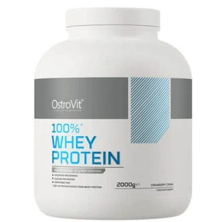 Białko serwatkowe o smaku truskawkowym Whey Protein Chocolate Strawberry Cream, 2000 g, OstroVit