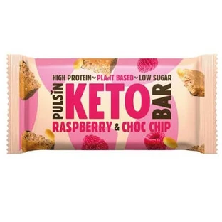 Proteinriegel mit Himbeeren und Schokoladenstückchen Keto Bar, 50 g, Pulsin